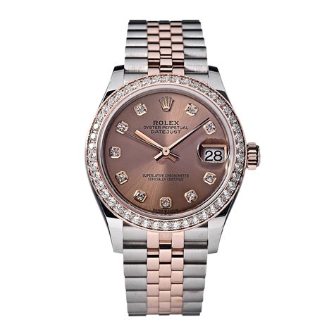 rolex datejust oyster perpetual diamond|rolex 31mm datejust diamond bezel.